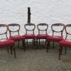 Set of six Victorian carved Rosewood dining chairs