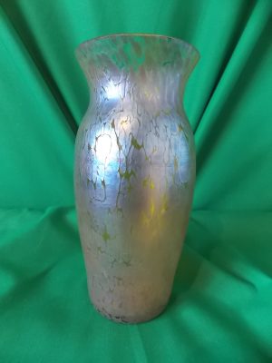 Loetz Papillion Candia oil spot vase