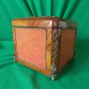 Kingwood Ormolu and silk Tea Caddy