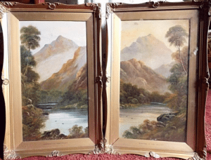 Alfred De Breanski Snr RBA. Oil on boards (A Pair)