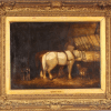 William Shayer Snr 1787-1879, stable interior