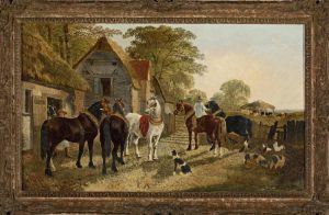 John Fredercik Herring, Younger. Large Oil on Canvas