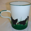 A Wemyss ware quart mug decorated with chickens and cockerel by RH & S