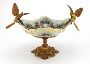 Victorian Porcelain centrepiece decorated with doves