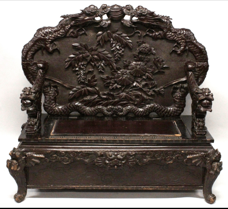 Fine Chinese Ching Dynasty Carved Settle