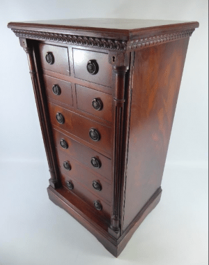Unusual Victorian Mahogany Wellington chest