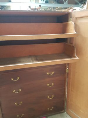Three door Burr walnut Breakfront Wardrobe