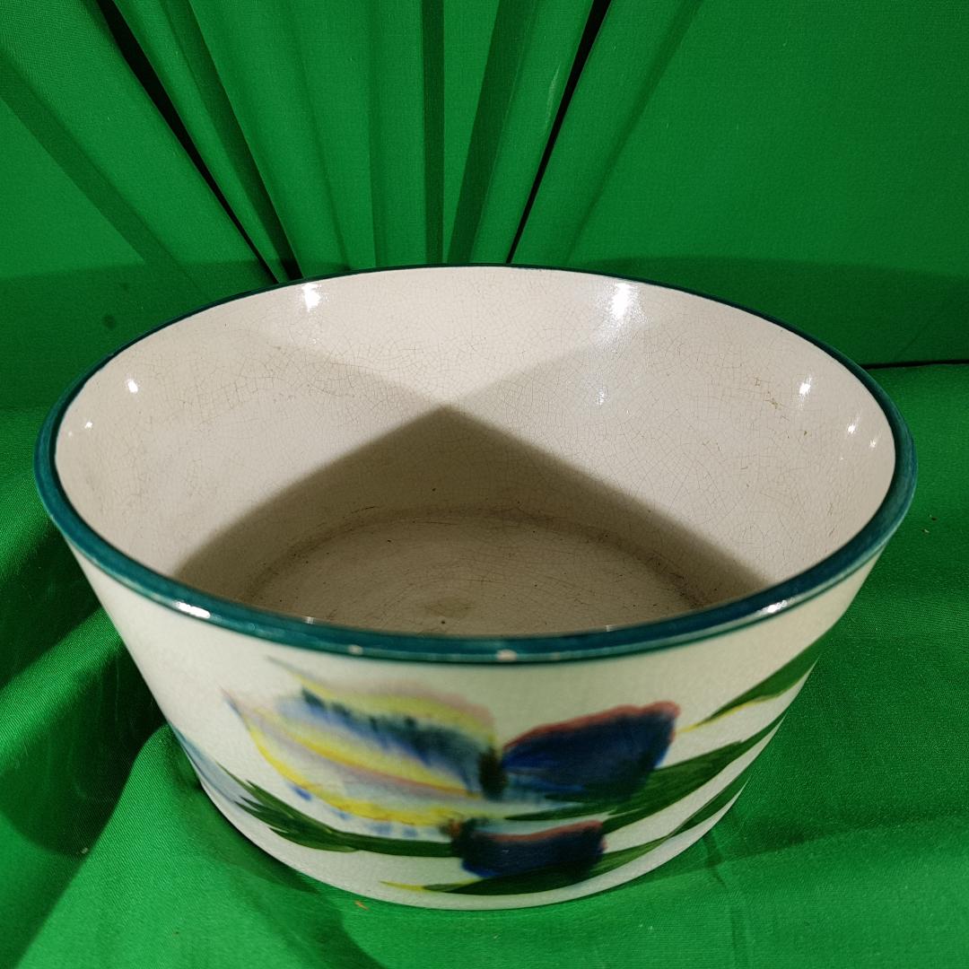 Wemyss Bowl decorated with Iris's. T Goode & Co.