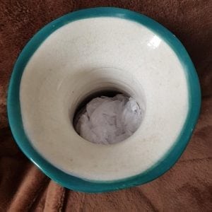 Wemyss Splayed rimmed vase decorated with Iris's