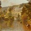 Rene Charles Edmond His (1877-1960) Huge Oil on Canvas.