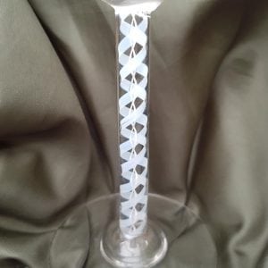 18th cent engraved bell bowl double airtwist wine glass