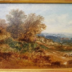 Pair of Victorian landscapes, oil on canvas, signed.