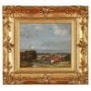 JOHN CAMPBELL MITCHELL R.S.A. (SCOTTISH 1862-1922) TURNHOUSE . A superb painting by this artist of the village of Turnhouse, Edinburgh, famous for its Golf Course. Signed, inscribed verso, oil on canvas Condition. Very Good. 31cm x 36cm (12in x 14in)