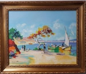 Cecil Rochfort Doyly John. St Tropez. Oil Painting