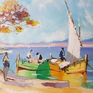 Cecil Rochfort Doyly John. St Tropez. Oil Painting