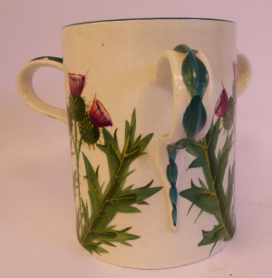 A Wemyss ware pottery Tyg. Thistles.