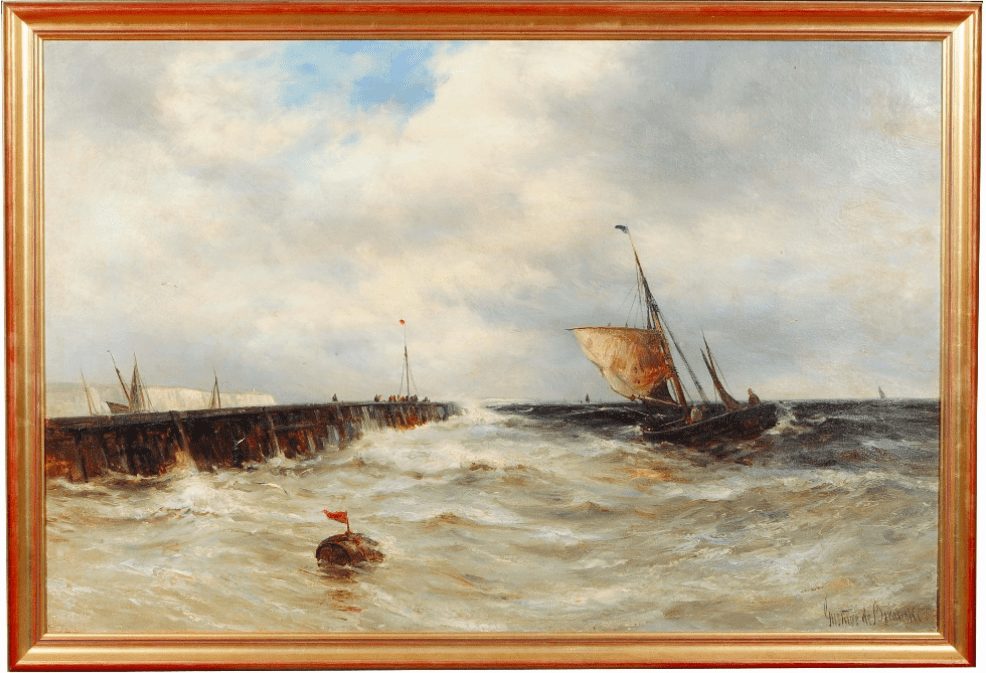 Gustave De Breanski. Large Oil on Canvas