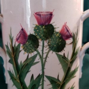 A Wemyss ware pottery Tyg. Thistles.