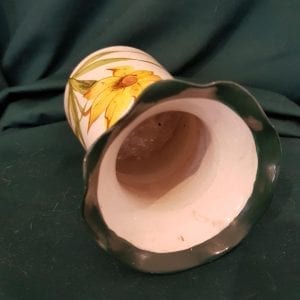 Wemyss ware splayed rim vase decorated with daffodils