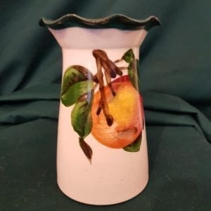 Wemyss ware splayed rim vase decorated with apples