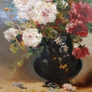 Eugene Petit Still life Oil on Board.