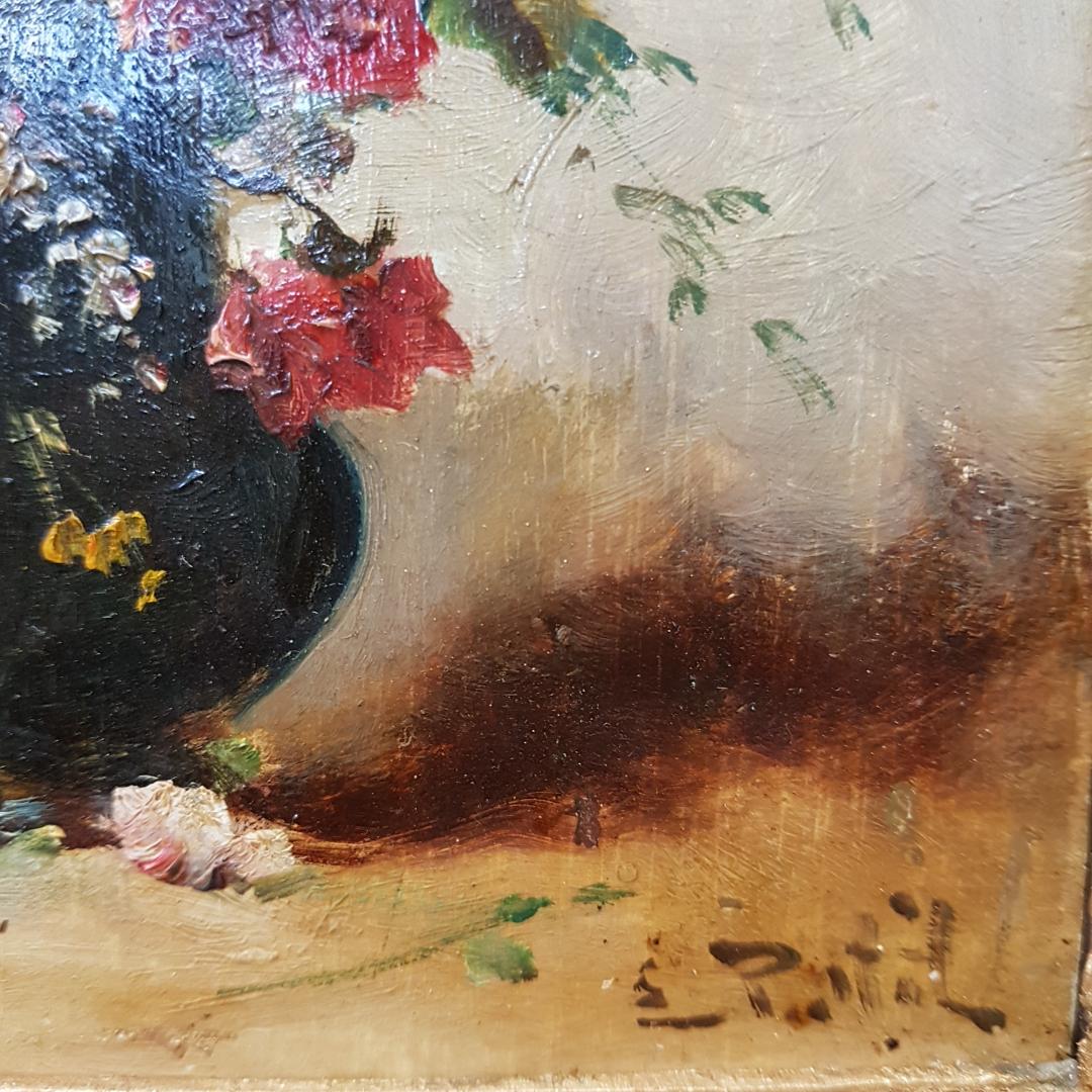 Eugene Petit Still life Oil on Board. Eugene Petit Still life Oil on Board.