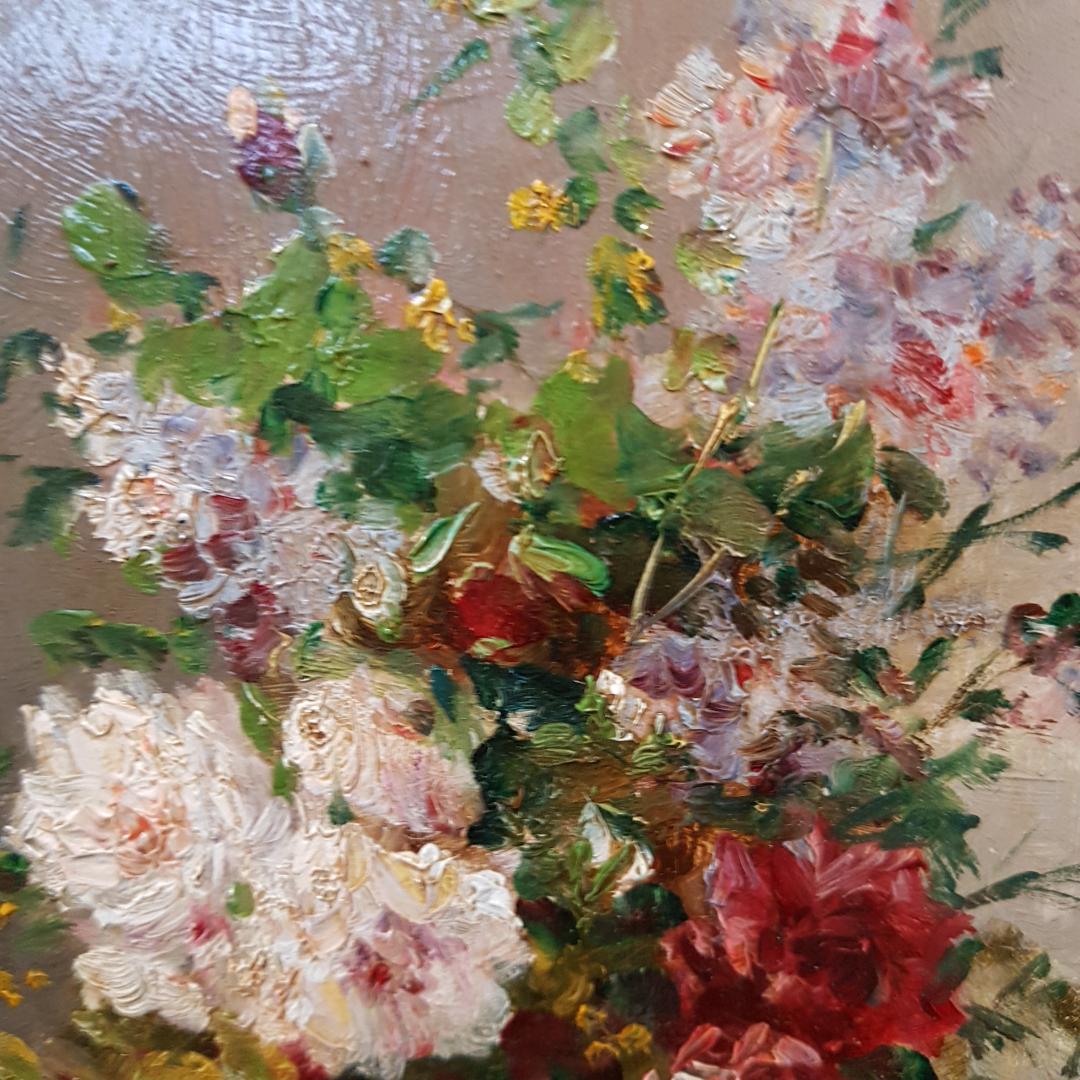 Eugene Petit Still life Oil on Board. Eugene Petit Still life Oil on Board.