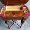 Victorian burr walnut sewing table