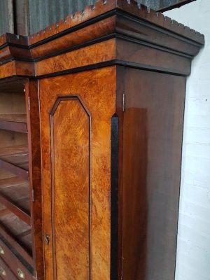 Three door Burr walnut Breakfront Wardrobe
