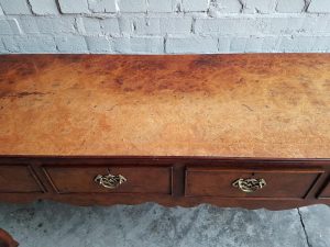 18th century style Burr Walnut four drawer Dresser