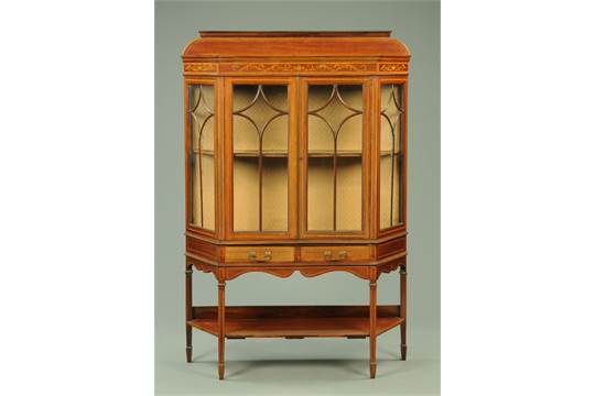 Edwardian mahogany display cabinet