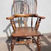Victorian elm and ash pad arm Windsor chair
