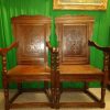 Pair of 17th century style wainscot chairs