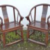 Pr of Early 20th century Chinese horseshoe chairs