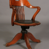Edwardian Oak swivel desk chair