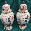 Pr matching Masons Ironstone lidded urns