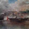 American English Naval Battle scene