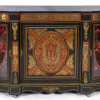 A superb Louis XVI ebonised and boulle credenza