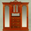 A Victorian Walnut combination wardrobe