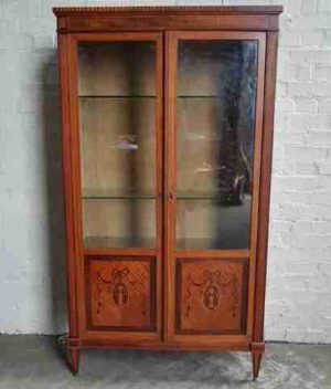 French Kingwood inlaid vitrine (Display cabinet)
