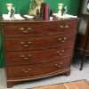 Geo III mahogany inlaid chest of drawers