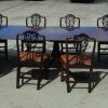 George III Mahogany three pedestal table