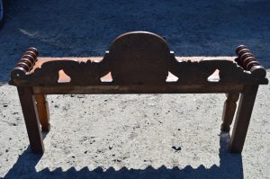 A Victorian carved oak Bench