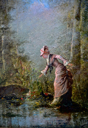 George Leonce Massot (1860-1910) Oil painting