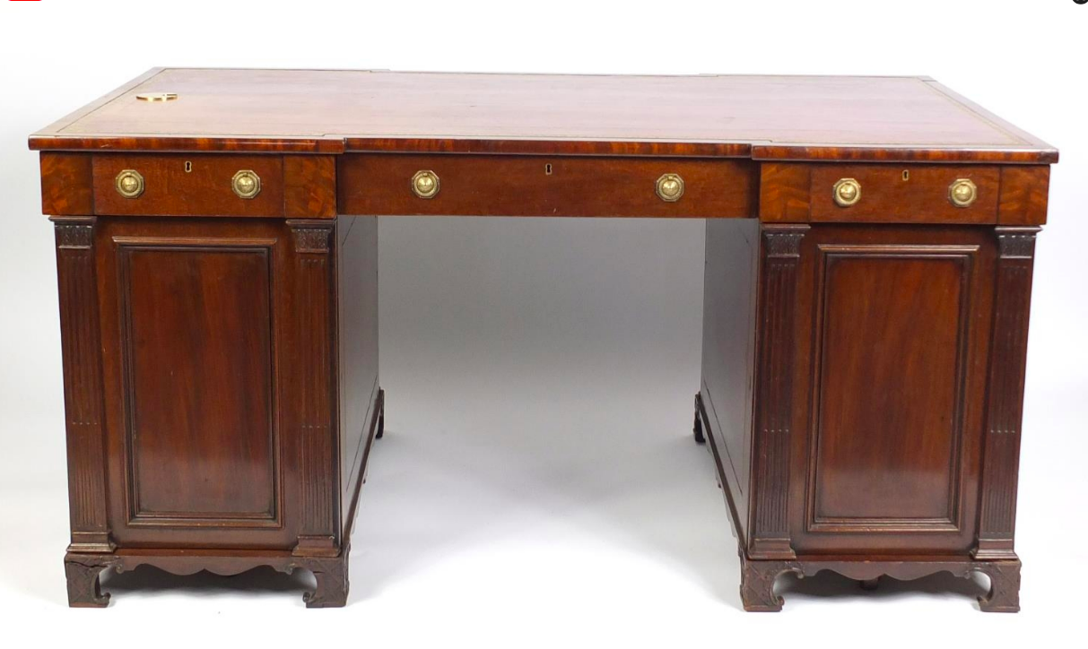 Early Victorian Mahogany partners desk Early Victorian Mahogany partners desk