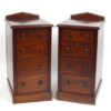 Pr Victorian bedside chests