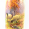 Worcester vase. Sheep by Harry Stinton