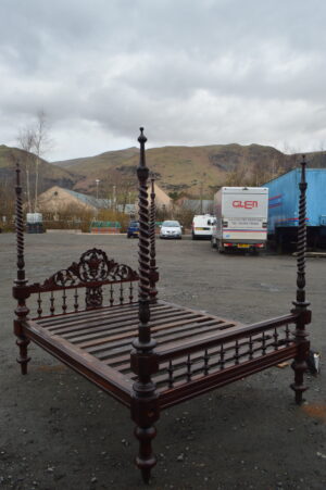 Antique four poster bed