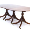 Three pedestal dining table