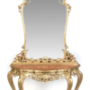 A 19th century French pier table with over mirror.